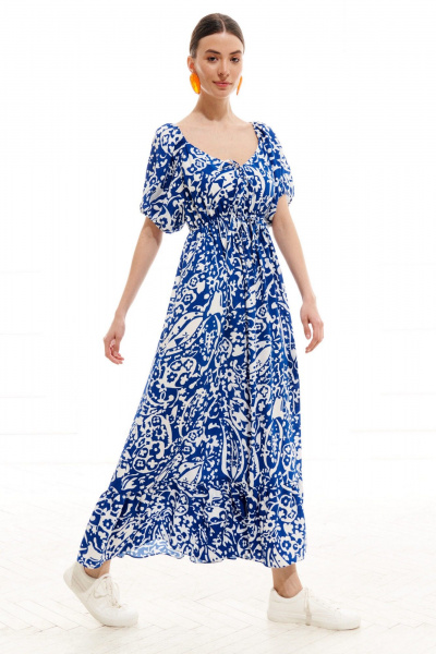 Платье ELLETTO LIFE 1015 сине-белый - фото 18