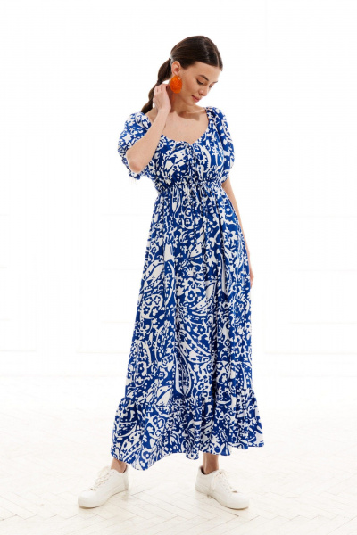 Платье ELLETTO LIFE 1015 сине-белый - фото 7