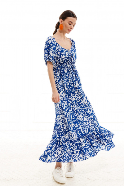 Платье ELLETTO LIFE 1015 сине-белый - фото 5