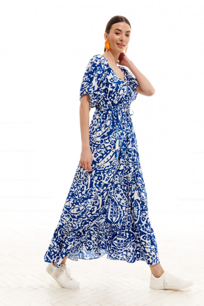 Платье ELLETTO LIFE 1015 сине-белый - фото 2