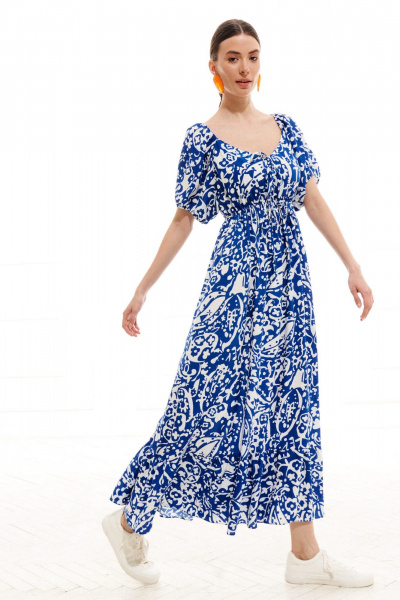 Платье ELLETTO LIFE 1015 сине-белый - фото 1