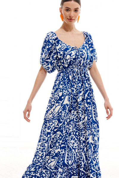 Платье ELLETTO LIFE 1015 сине-белый - фото 4