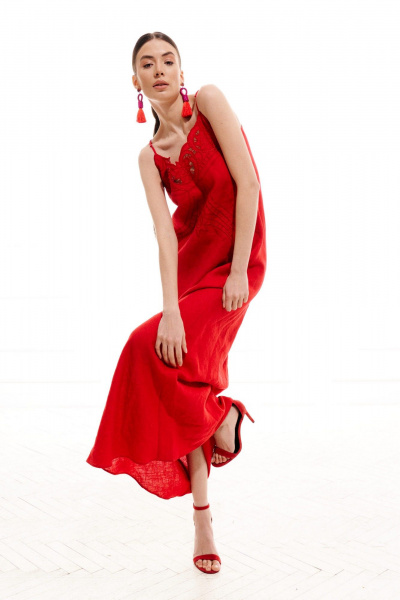 Платье ELLETTO LIFE 1022 красный - фото 66