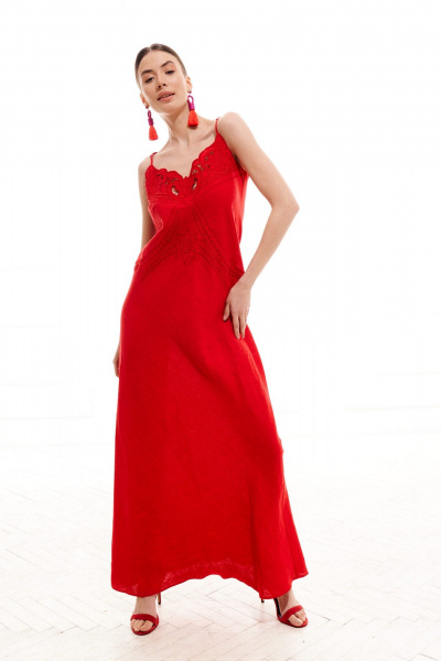 Платье ELLETTO LIFE 1022 красный - фото 1