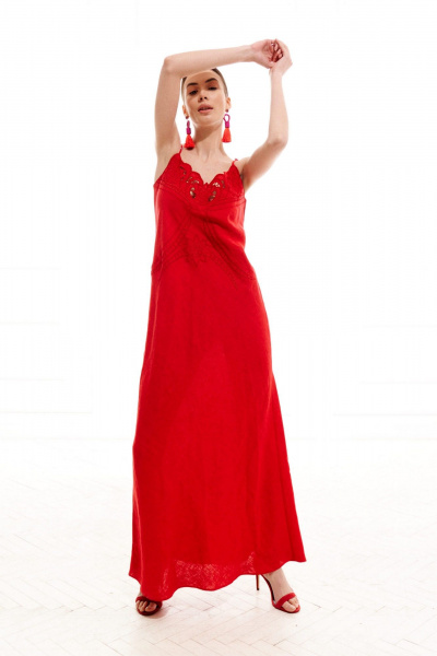 Платье ELLETTO LIFE 1022 красный - фото 62