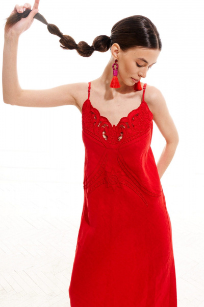 Платье ELLETTO LIFE 1022 красный - фото 60