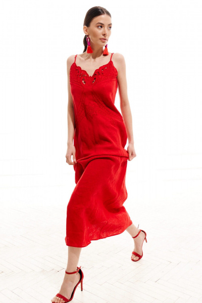 Платье ELLETTO LIFE 1022 красный - фото 55