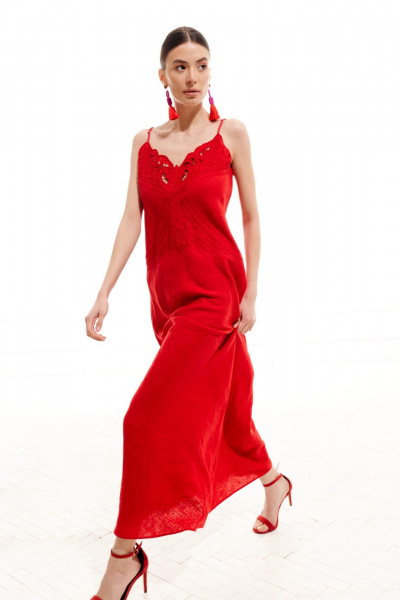 Платье ELLETTO LIFE 1022 красный - фото 58