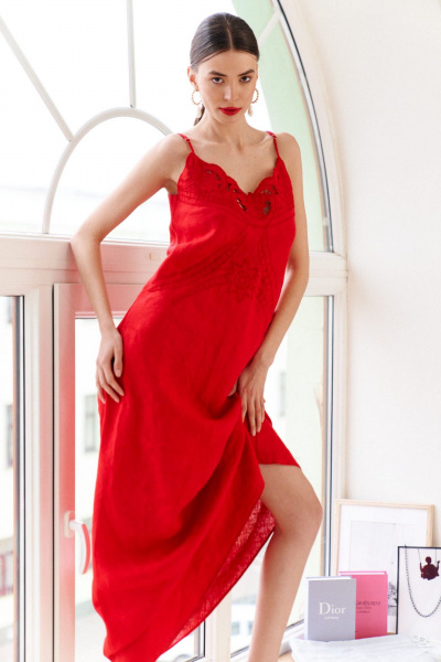 Платье ELLETTO LIFE 1022 красный - фото 36