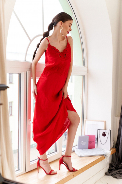 Платье ELLETTO LIFE 1022 красный - фото 33