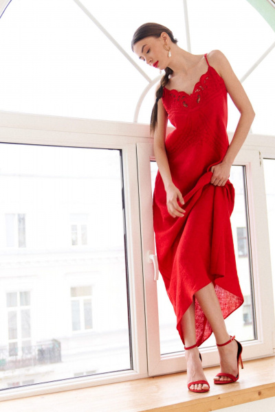 Платье ELLETTO LIFE 1022 красный - фото 26