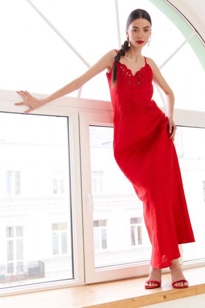 Платье ELLETTO LIFE 1022 красный - фото 17