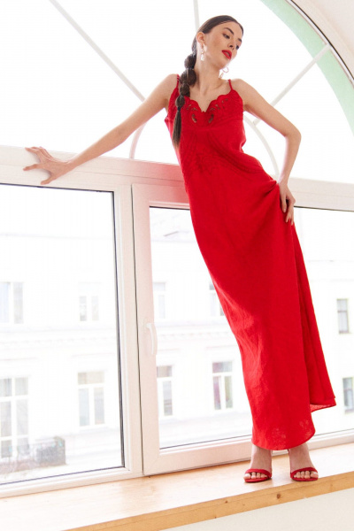 Платье ELLETTO LIFE 1022 красный - фото 16