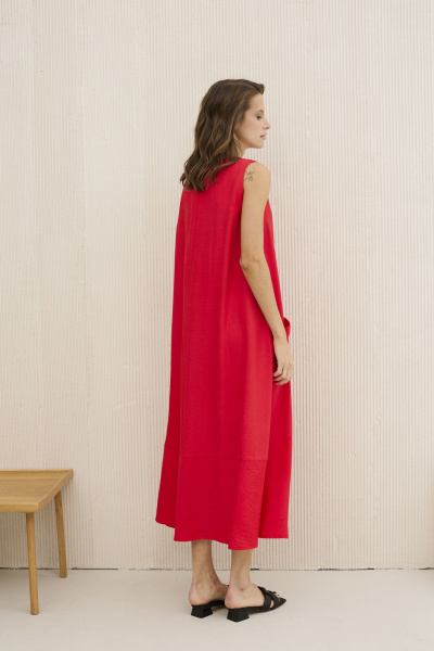 Платье DAVA 1141 красный - фото 2
