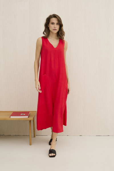 Платье DAVA 1141 красный - фото 4