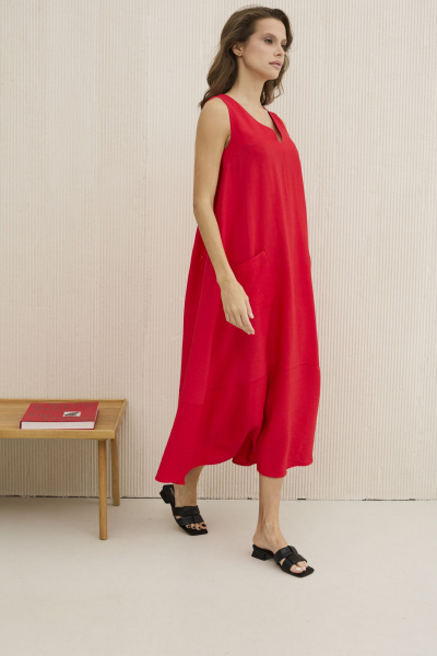 Платье DAVA 1141 красный - фото 3