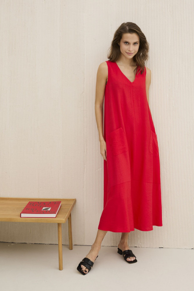 Платье DAVA 1141 красный - фото 1