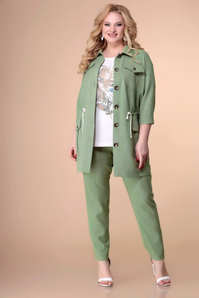 Блуза, брюки, жакет Romanovich Style 3-2161 хаки - фото 3
