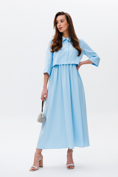Платье NikVa 487-1 голубой - фото 1