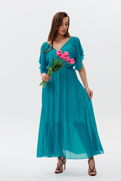 Платье NikVa 488-1 бирюза - фото 1