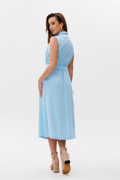 Платье, пояс NikVa 490-1 голубой - фото 8