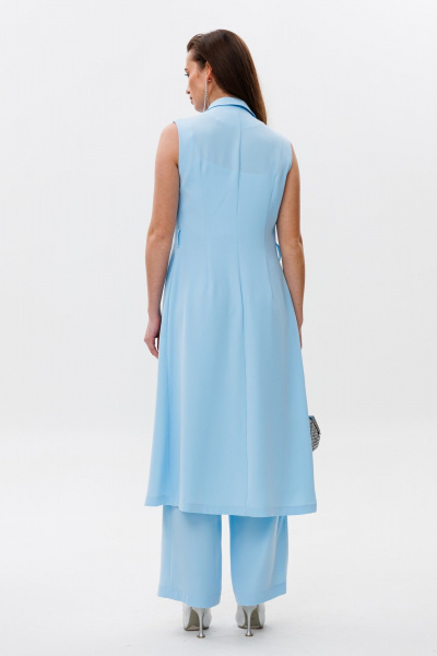 Платье, пояс NikVa 490-1 голубой - фото 7
