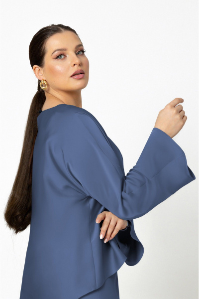 Блуза, платье Lissana 4883 синий_лед - фото 6