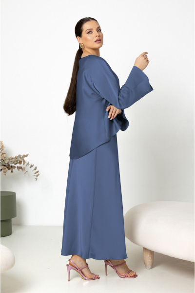 Блуза, платье Lissana 4883 синий_лед - фото 5