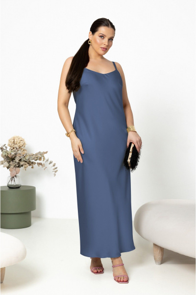 Блуза, платье Lissana 4883 синий_лед - фото 3