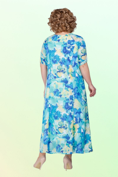 Платье Vitol Fashion В-1062 голубые_тона - фото 2