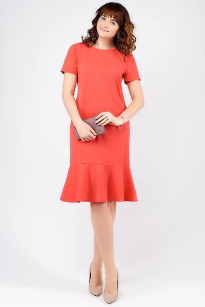 Платье La rouge 51880 коралл - фото 1