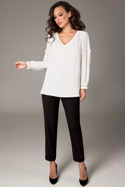 Блуза Teffi Style L-1475 молочный - фото 2