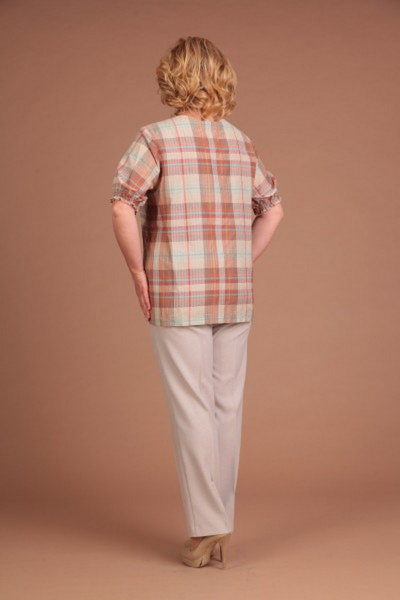 Блуза, брюки Lady Style Classic 1388 беж - фото 2