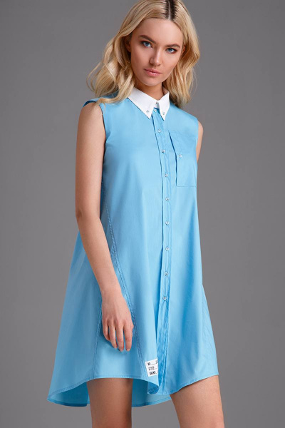 Платье LaVeLa L1796 голубой - фото 1