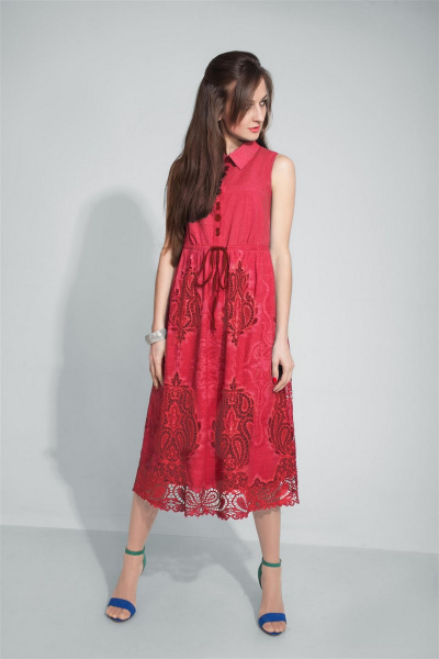 Платье ElPaiz 314 красный - фото 1