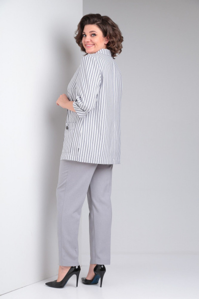 Блуза, брюки, жакет Tensi 371 серый - фото 5