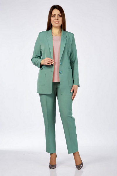 Блуза, брюки, жакет Милора-стиль 1213 мята - фото 1
