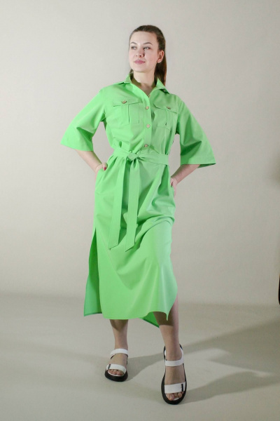 Платье Arisha 1296 зеленое_яблоко - фото 12