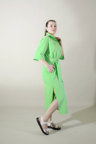 Платье Arisha 1296 зеленое_яблоко - фото 8