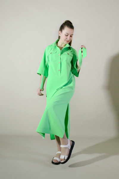 Платье Arisha 1296 зеленое_яблоко - фото 7