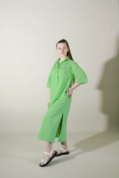 Платье Arisha 1296 зеленое_яблоко - фото 3