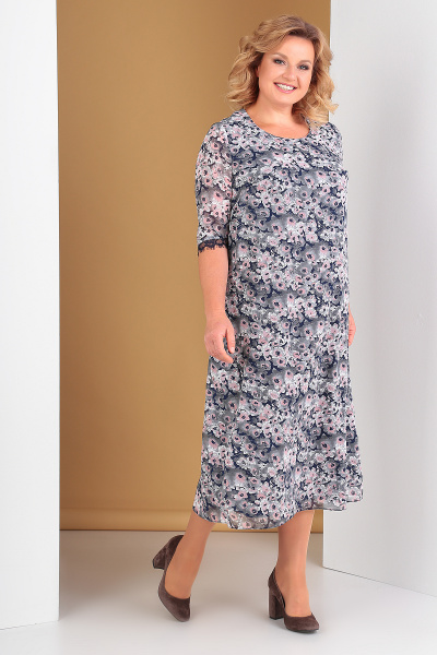 Брошь, жакет, платье Algranda by Новелла Шарм А3265-с-комплект 3-х предметный - фото 4