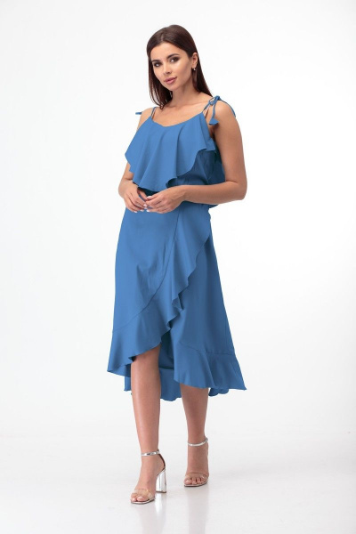 Платье Anelli 726 голубой - фото 6