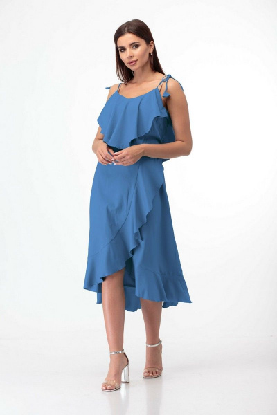 Платье Anelli 726 голубой - фото 2