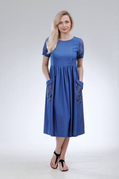 Платье Sharm-Art 1027/4 синий - фото 1