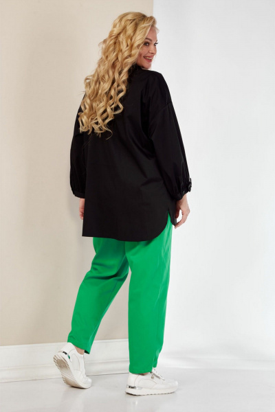 Блуза, брюки VIA-Mod 548 весенне-зеленый - фото 4