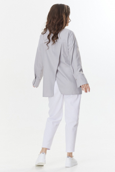 Блуза, брюки Магия моды 2412 серый-белый - фото 2