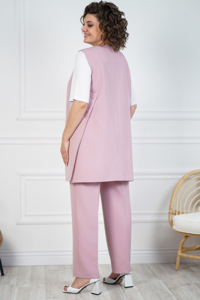 Блуза, брюки, жилет Alani Collection 2067 роза - фото 3