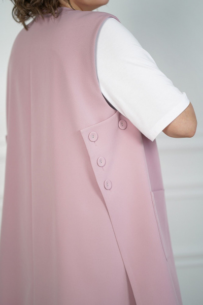 Блуза, брюки, жилет Alani Collection 2067 роза - фото 4