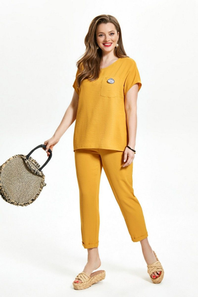 Блуза, брюки TEZA 1475 желтый - фото 1